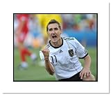 Miroslav Klose Germany Double Matted 8x10 Photograph 2010 World Cup Fist Pump