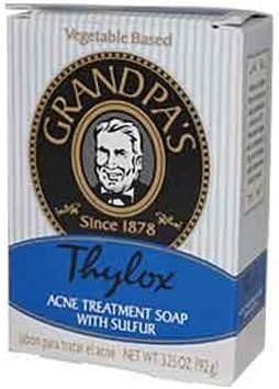 Grandpas Thylox Acne Treatment Bar Soap with Sulfur - 3.25 oz - Grandpas