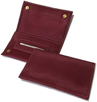 Thomas Nox Luxury Hand Rolling Tobacco Pouch - Red Wine Color - Handmade in London
