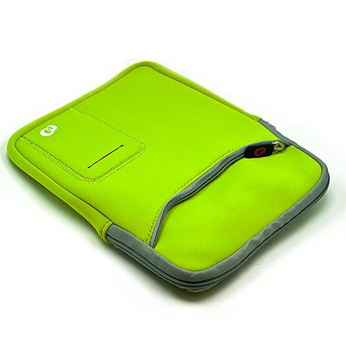 Sacoche en Néoprène pour ordinateur portable de (10, 10.1, 10.2 pouces) 25.4, 25.65, 25.91 cm – Samsung Packard Bell Asus EeePC Toshiba Acer Aspire One Happy eMachines Sony Vaio HP Mini (Vertical Vert)