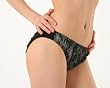 Bikini Panty Lace Overlay Black Medium