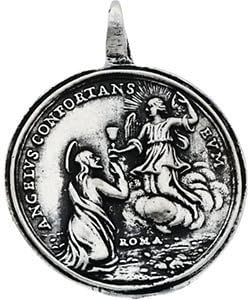 R41371 14K Yellow Gold 33.00 Mm, Polished, The Scourging And Angel Comfor