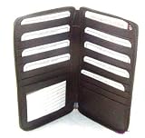 Genuine Leather Zippered Full Size Credit Card Wallet - 3 Colors to Choose from!, Black
