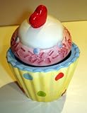Ceramic Cup Cake Heart Trinket Box, great gift!