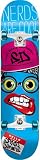 Speed Demons Nerds Are Cool Blue / Pink Complete Skateboard - 7.8 x 31.5