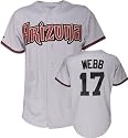 Brandon Webb Majestic MLB Road Grey Replica Arizona Diamondbacks Jersey