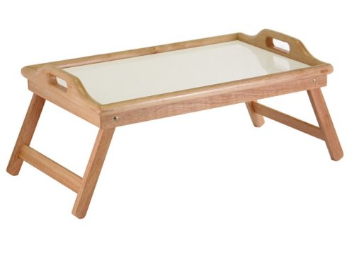 Winsome 98122 Bed Tray with Handle - Natural/White Top