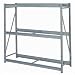 Lyon DD67401W 3 Tier Pre-Engineered Bulk Storage Rack Add-On with Waterfall Heavy Duty Wire Decking, 84" Width x 24" Depth x 60" Height, Dove Gray