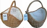 WICKER FARMHOUSE FRENCH TRUG BASKET BEAUTIFUL