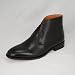Men's Designer Dress Boot Leather Shoes Lace-Up Z98125 Black