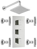 Kubix Triple Shower with Sheer Head and Body Jets