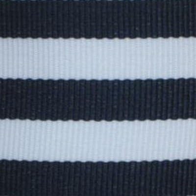 20 Yds Mono Stripe Grosgrain Ribbon, 1.5 Inch Navy/White + One Yd Custom Print