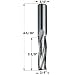CMT 195.511.11 3/4-Inch Diameter, 2-1/8-Inch Cut, 3/4-Inch Shank Upcut Spiral Router Bit