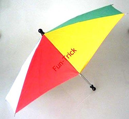 Umbrella Production (Medium) - 4 colors, White&amp;Red&amp;Yellow&amp;Green / Magic Tricks/Magic Props/Parasol Production