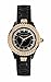 Marc Ecko E12536L2 Ladies Three hand Polished Black IP case and bracelet with rose gold bezel iced black dial with rose gold highlights