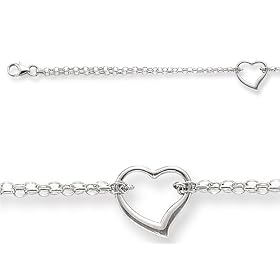 Buy 10 Inches 1 Hearts Ankle Bracelet in 14k White Gold LIFETIME WARRANTY by Finejewelers