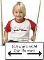 Kinder Baseball T-Shirt ICH WARS NICHT / Größe 98 - 164