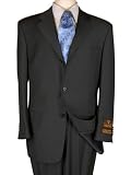 ~~ Special Deal ~~ Brand New Made in Italy Hand Tailored Valenti Business Charcoal Mens Suit Finest Luxury Wool Super 150's Suits w/ Flat Front Pants ~~ Working Sleeves Button Holes ~~