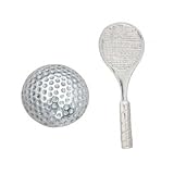 Golf Ball & Tennis Racquet Napkin Weights - Set of 2