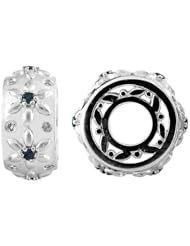 Storywheel® Flowers Bead / Charm in 925 Sterling Silver
