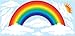 Rainbow and Clouds Mini Wall Stickers, Decals, Nursery Wall Decor