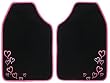 Pink Hearts - 2pc Universal Carpet Front Floor Mats Set