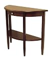 Winsome Wood Half Moon Hall Table with Drawer, Antique Walnut