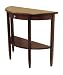 Winsome Wood Half Moon Hall Table with Drawer, Antique Walnut