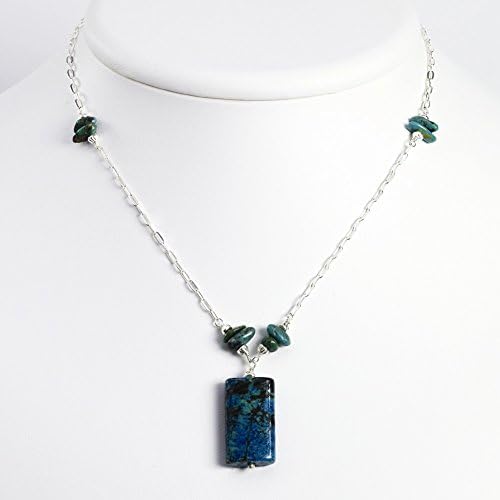 16" Sterling Silver Chrysocolla/Turquoise Necklace