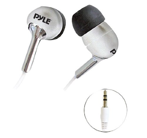 41bevT7b ML PYLE PIEH10W Ultra Slim Super Bass In Ear Earbud Stereo Headphones for iPod/ MP3/Any Media Player ( White)