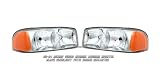 00-06 GMC Sierra Yukon Chrome Housing Crystal Clear Headlight W/Amber Reflector