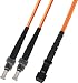 10M Multimode Duplex Fiber Optic Cable (62.5/125) - MTRJ to ST
