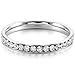 White Stainless Steel Eternity Ring Band CZ Wedding