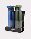 Contigo Autoseal 24-Ounce Water Bottle, Lime / Blue, Set of 2
