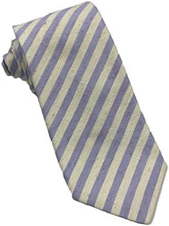 John G. Hardy of London Silk Shantung Neckwear-Liliac Stripe