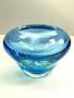 Glass Blue Vase Lovely 100% Handblown Art X181-1