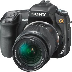 Sony Alpha A200K 10.2MP Digital SLR Camera Kit with Super SteadyShot Image Stabilization with 18-70mm f/3.5-5.6 Lens