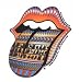 Rolling Stones - Egyptian Tongue on White Square - 2 3/4 Square Sticker / Decal