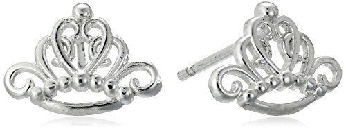 Disney Princess Sterling Silver Crown Stud Earrings