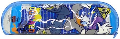 Disney Donald Duck &amp; Mickey Mouse Compartment Quality Blue School Pencil Case