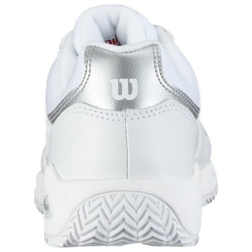Wilson Pro Staff Fury wrs978500050, Damen Sportschuhe - Tennis, weiss, (weiß/silber), EU 38 1/3, (US 7.0), (UK 5.0)