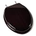 Comfort Seats C1B1E-16BN Designer Solid Wood Toilet Seat with PVD Brushed Nickel Hinges, Elongated, Mahogany