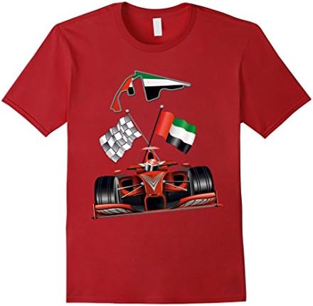 Men's F1 Abu Dhabi T-Shirt Formula Race Tee XL Cranberry