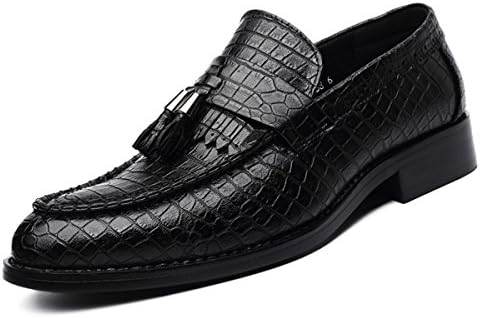 Tidog Bullock carved shoes Vintage Wedding Shoes leather shoes (9, black)
