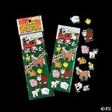 Farm animal stickers , 12 sheets of 12 stickers per page = 144pc