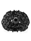 GUESS Black Crystal Ring Size 8