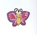 Butterfly - Purple Sequins - Pink Heart Wings - Iron On Applique/Embroidered Patch