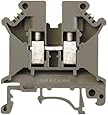ASI ASIUK5N Din Rail Mounted Terminal Block, Screw Clamp (Pack of 50)