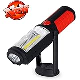 Magnet Flashlight Kootek&reg; Portable Hands-free COB LED Work Light with Adjusting Stand Hanging Hook and Magnet Base for Garage Shed Emergencies Camping Construction Home Security Indoor Outdoor