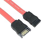 Caxico 2 個入り 7 ピン内部 SATA ケーブルへの男性 SATA 女性拡張 - 7 ピン SATA M ・ F - 20 インチ (50 cm)